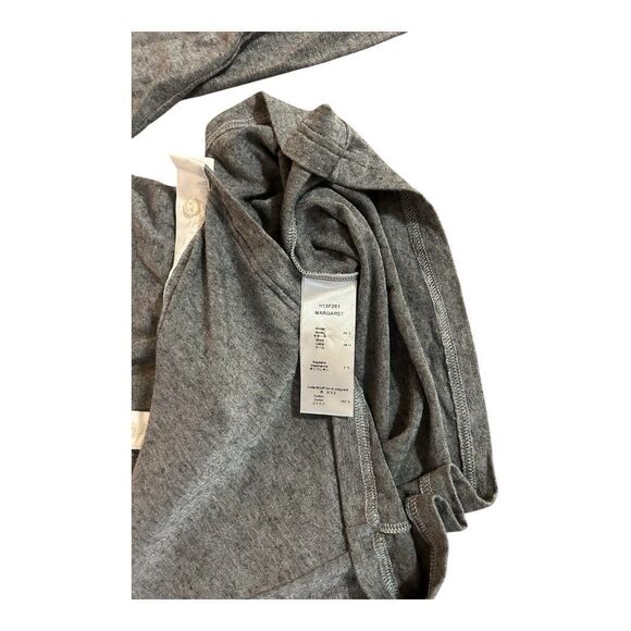 Anne Fontaine Gray and White Long Sleeve Button Down - Picture 8 of 8